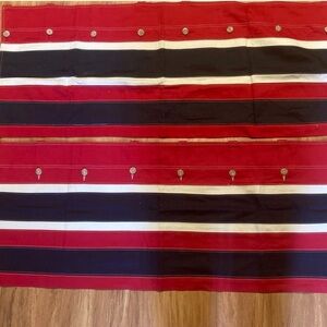 Nautica Valances Lined Buttons Coastal Color Block Cotton Red Blue White (2)
